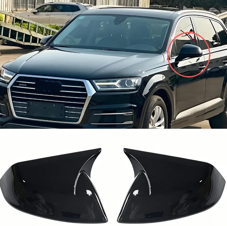 Suitable for 17-25 Audi Q5L SQ5Q7 horn rearview mirror shell modified carbon fiber reversing mirror reflector