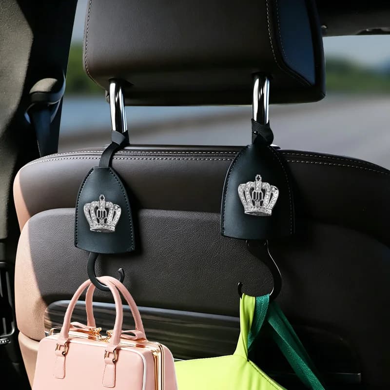 Car Stowing Tidying Crown Hook Multifunctional Rear Seat Back Hook Vehicle Mounting Hook for Bags Car Interior Accessories