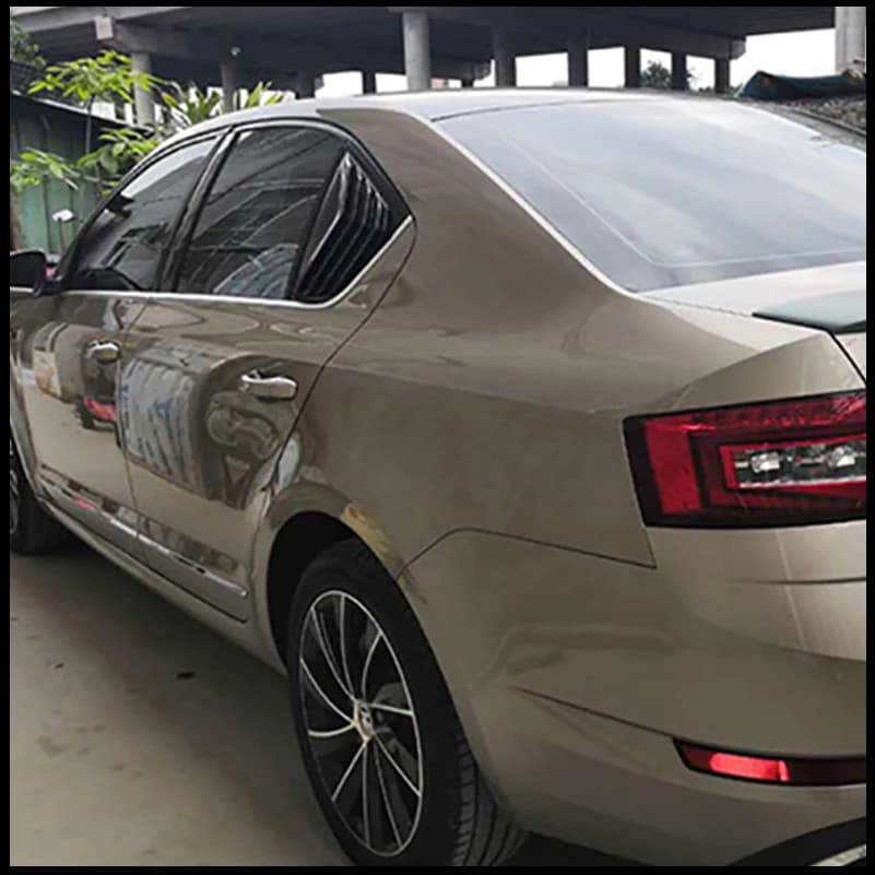 Car Styling For Skoda Octavia 3 A7 Sedan 2013-2018 Rear Triangular Window Louver Shutters Vent Cover Trim Decorate Accessories