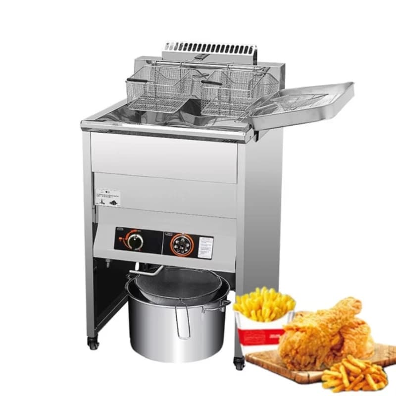 High-quality multi-functional potato chip frying equipment, commercial fast food electric, deep fat chicken oil fryer