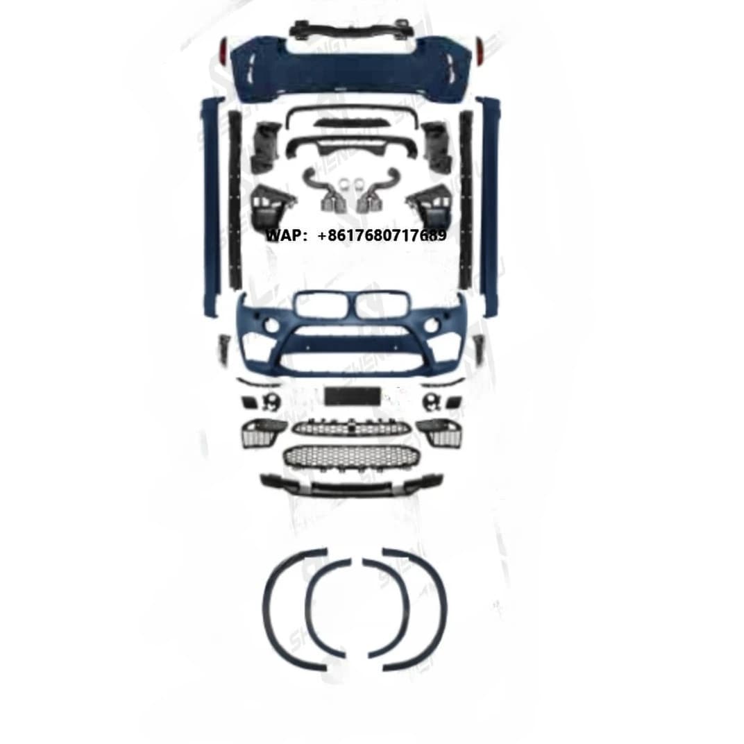 Body Kit for X6 F16 2014-2019 Change to X6M Style Include Front and Rear Bumper Assembly and Side Skirt and Tail Throat