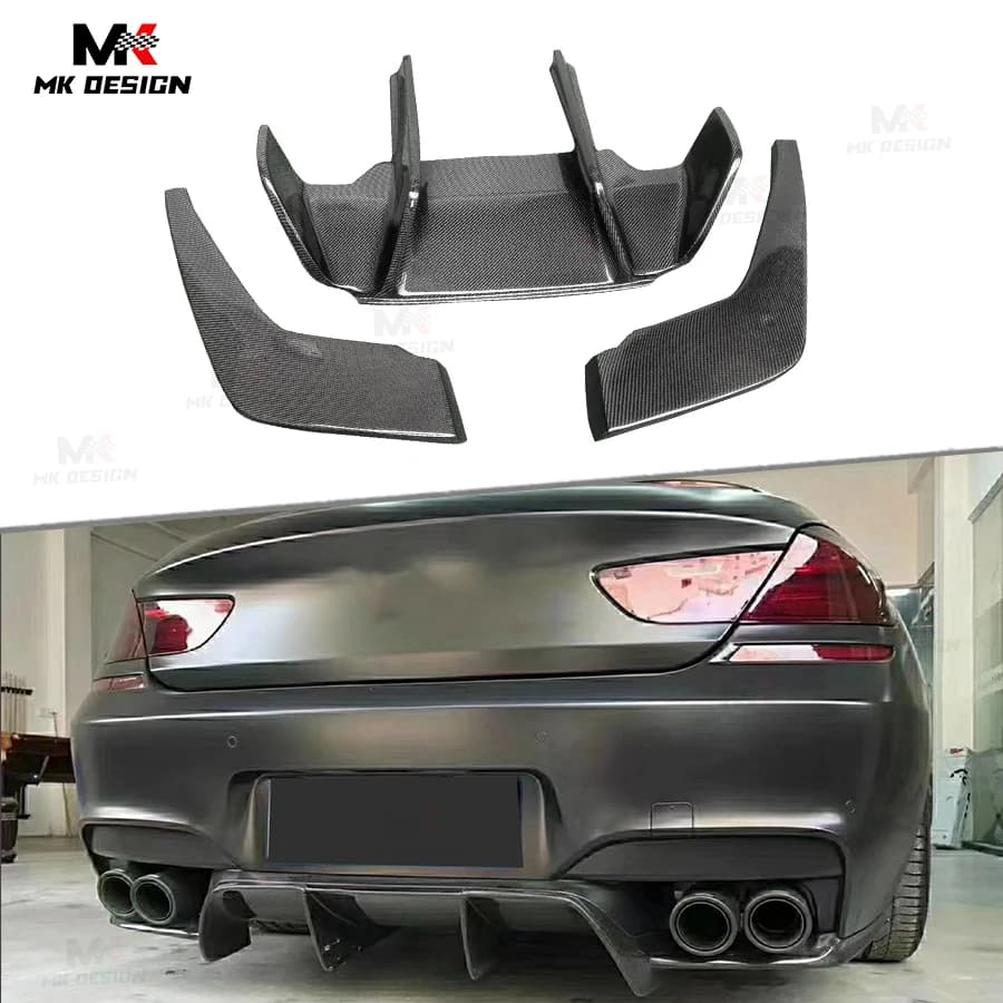 Carbon Fiber FD Style Rear Diffuser for BMW 6 Series M6 F06 F12 F13 2010-2015 Rear Bumper Lip Diffuser Splitters Car Accessories