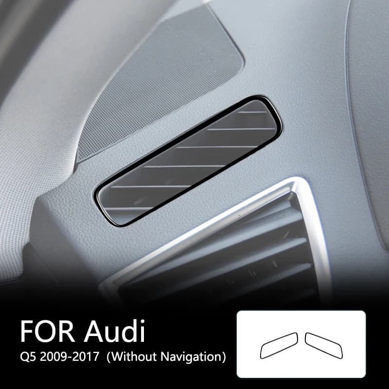 Mist Eliminator Vents Brand New ABS Gloss Black Stickers For Audi Q5 2009-2017（Without Navigation）Car Interior Accessories