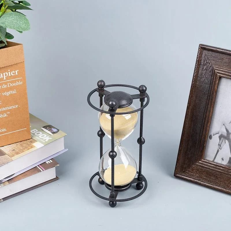 New Retro Iron Frame Hourglass Sand Timer Kitchen School Crystal Hour Glass Sandglass Sand Clock Tea Timers Home Decoration