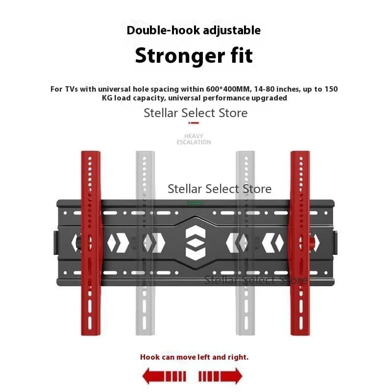 Adjustable Steel Shelf TV Bracket Universal 60-100 Inch Thickened Wall Hanger TV Mounts & Carts Max Vesa 900x600 Desktop/Fixed