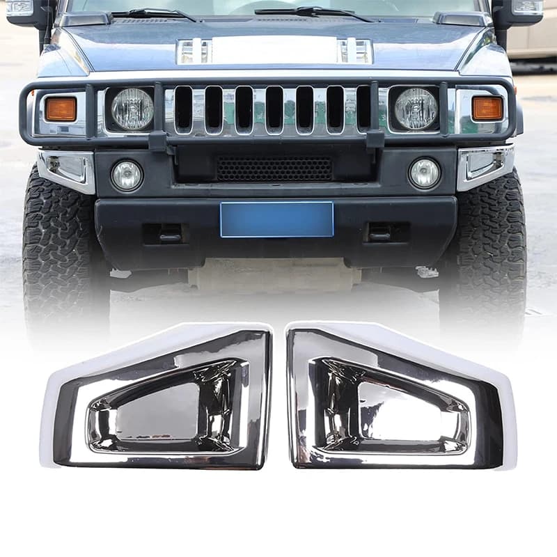 ABS Front Bumper Corner Bezel Cover Front Bumper End Cap Cover Trim Replacement Parts for Hummer H2 2003-2009 Accessories
