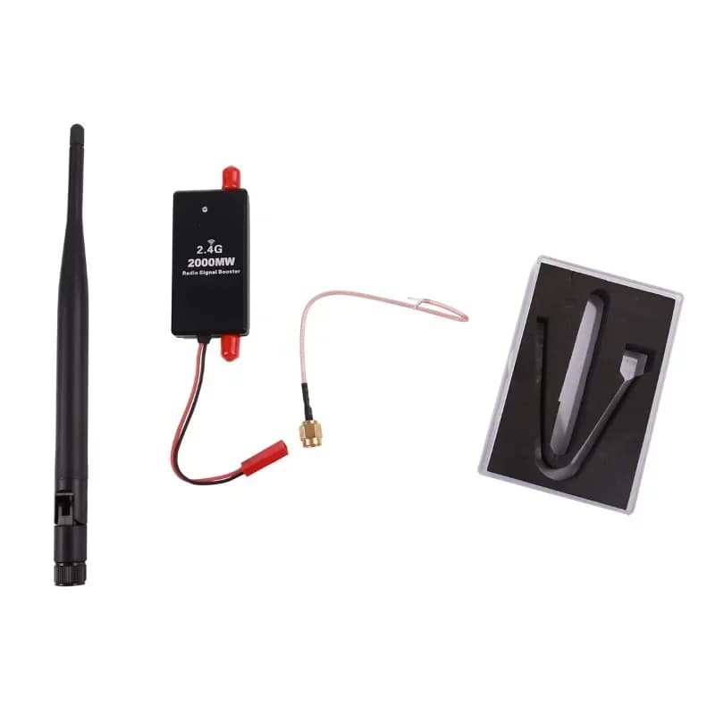 Use 2.4G mini power amplifier remote control to increase the range of the power amplifier, and modify the long-distance remote