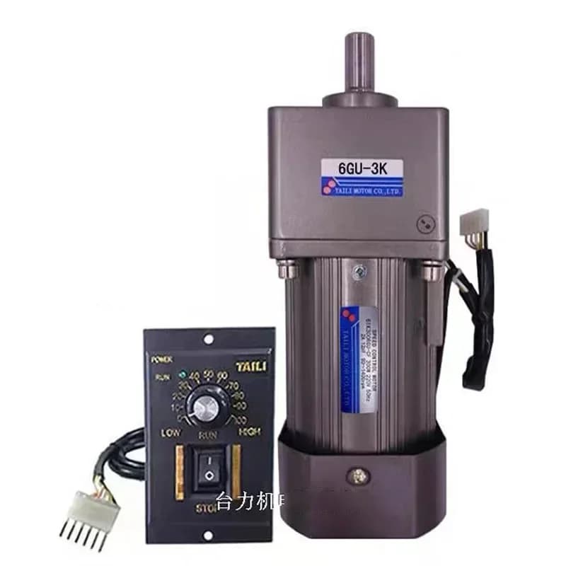 300W AC Gear Motor Speed Motor with Reduction Box 6GU3K-300K Industrial Grade Compact Size for Automation Applications