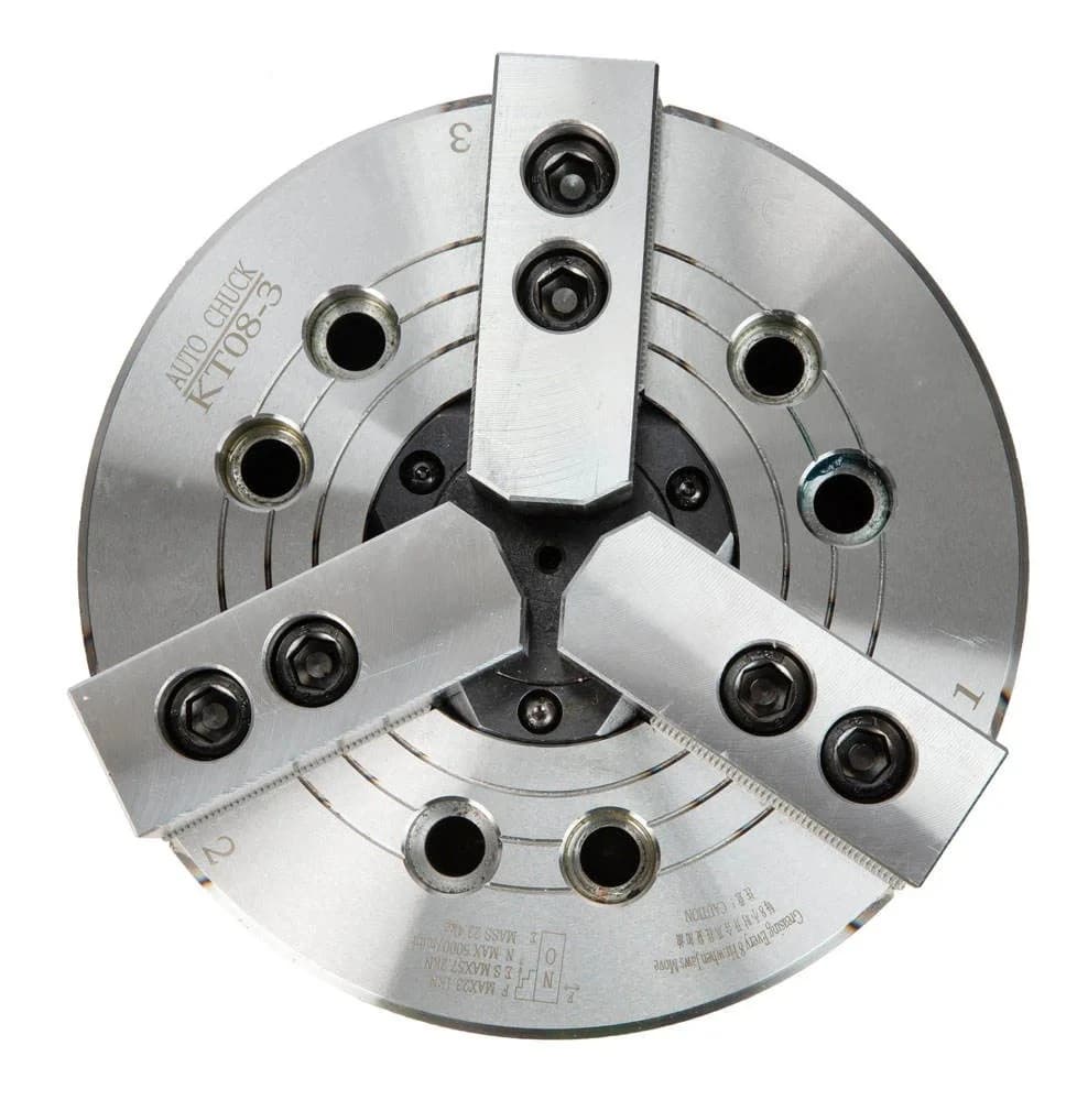 Power Chuck KT08-3 A5 Steel 0.02mm Accuracy Clamp for CNC Lathe3 Jaw Hydraulic Chuck with Hollow 200mm High Precision