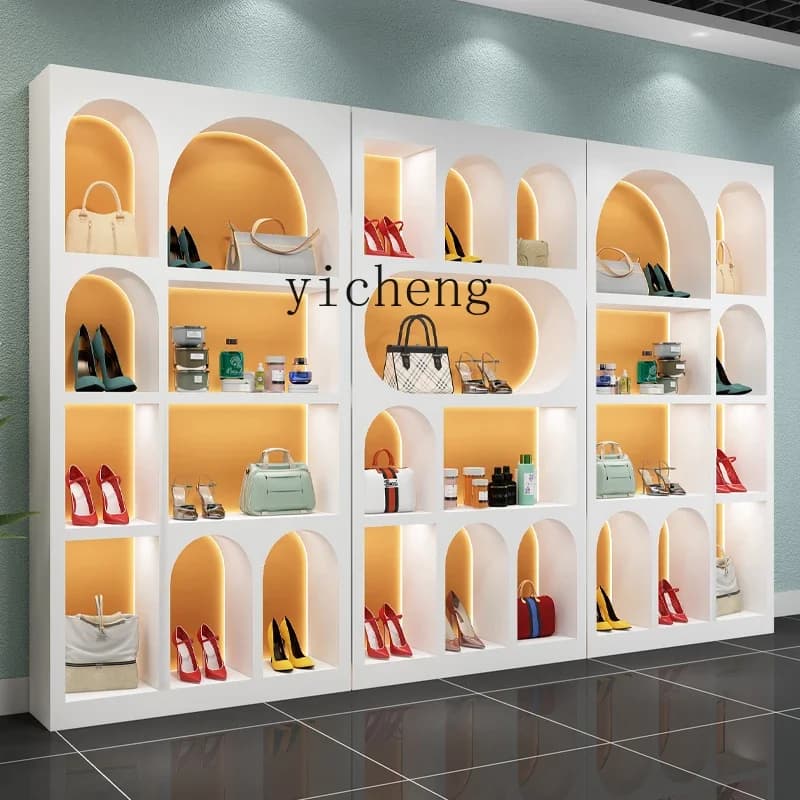 GZ-28Beauty Salon Cosmetic Product Display Cabinet Lacquered Live Streaming Cabinet Shoe Bag Display Cabinet
