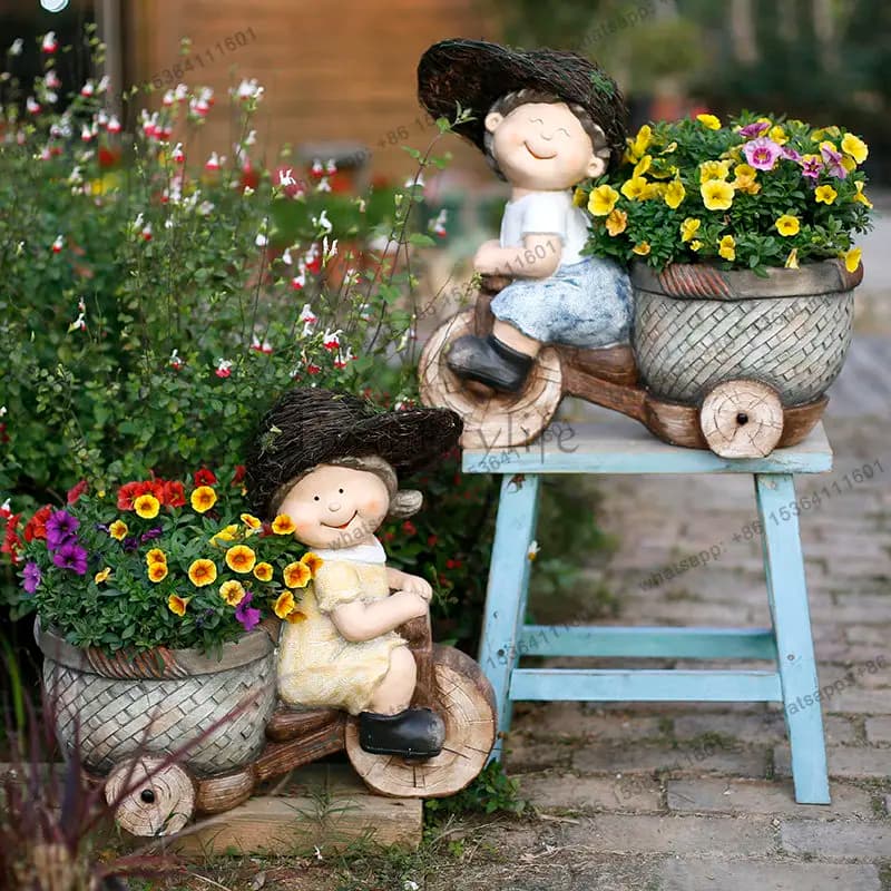Outdoor Garden Large Flower Pot Creative Personality Homestay Terrace Decoration Homestay Cute Ornament Landscaping