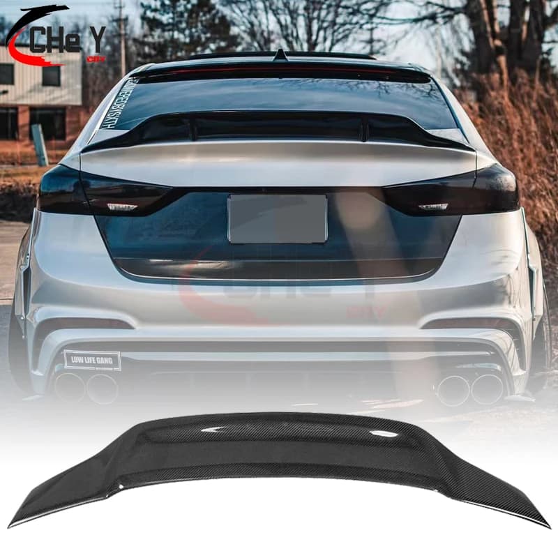 Suitable for 16-20 Hyundai Elantra AD model modification R carbon fiber spoiler wing body kit accessories