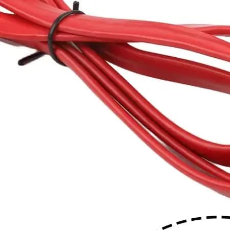 Solar Photovoltaic Cable 1 Pair 100cm Flat Flexible with Coupler for Casement Bushing Suitable for Standard PV Connector Systems