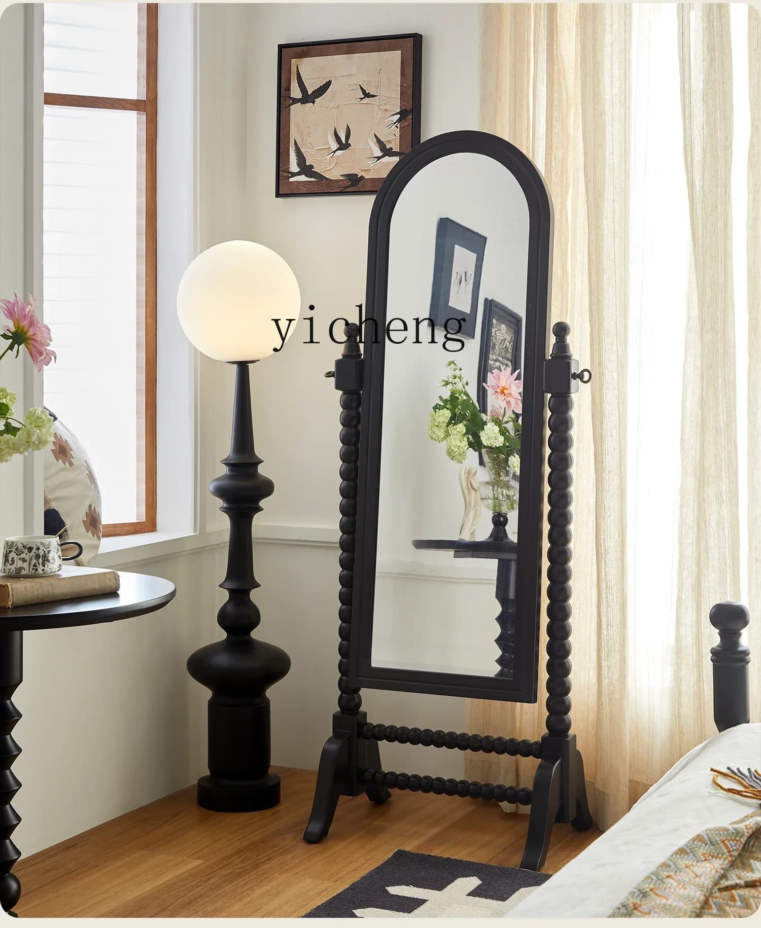 Bedroom Dressing Mirror Cloakroom Household Wall-Mounted Floor Mirror