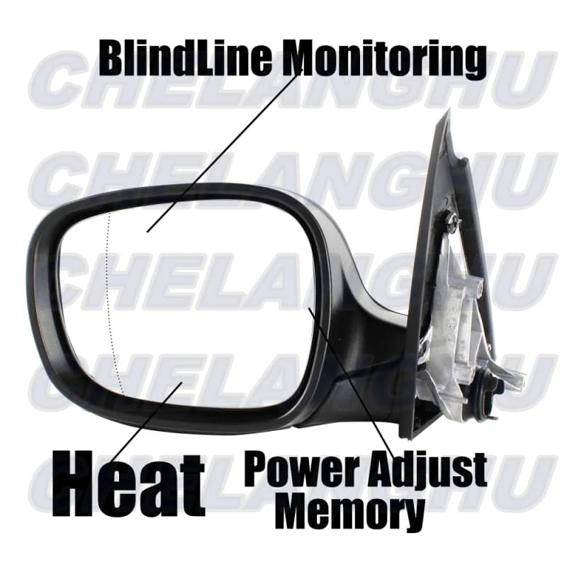 Mirror Assembly For BMW X3 F25 2010 2011 2012 2013 Left Side Black Painted 3 Pins Heated Power Adjust Memory Power Fold