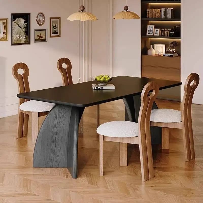 Square Black Dining Tables Wooden Restaurant Big Home Small Dining Tables Kitchen Petite Luxury Mesas De Comedor Furniture