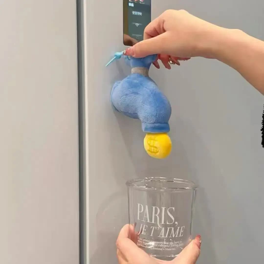 Rich to flow oil 2026 new faucet magnetic refrigerator sticker decoration funny creative wall magnetic ornament