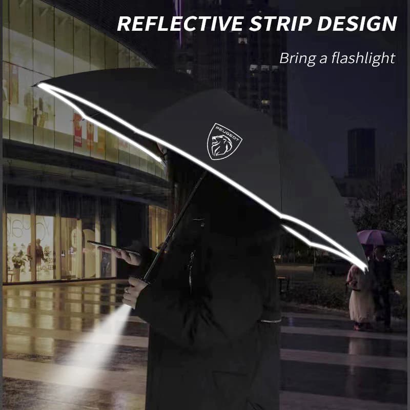 For Peugeot 206 5008 207 408 508 208 301 308 407 2008 3008 4008 GT RCZ GTLine Car Automatic Folding Windproof Sunshade Umbrella