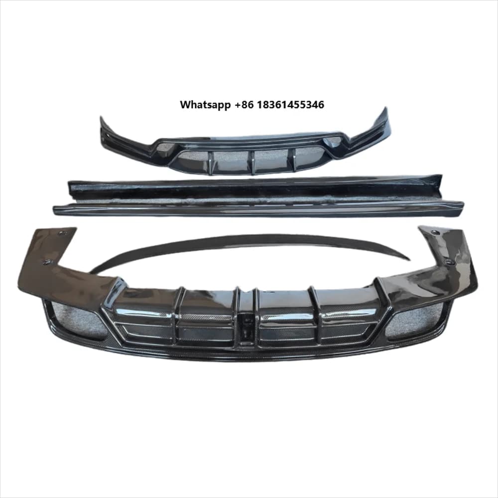 For  Coupe Modification Body Kit Carbon Fiber Front Bumper Rear Diffuser Side Skirt Spoiler 2018-2021