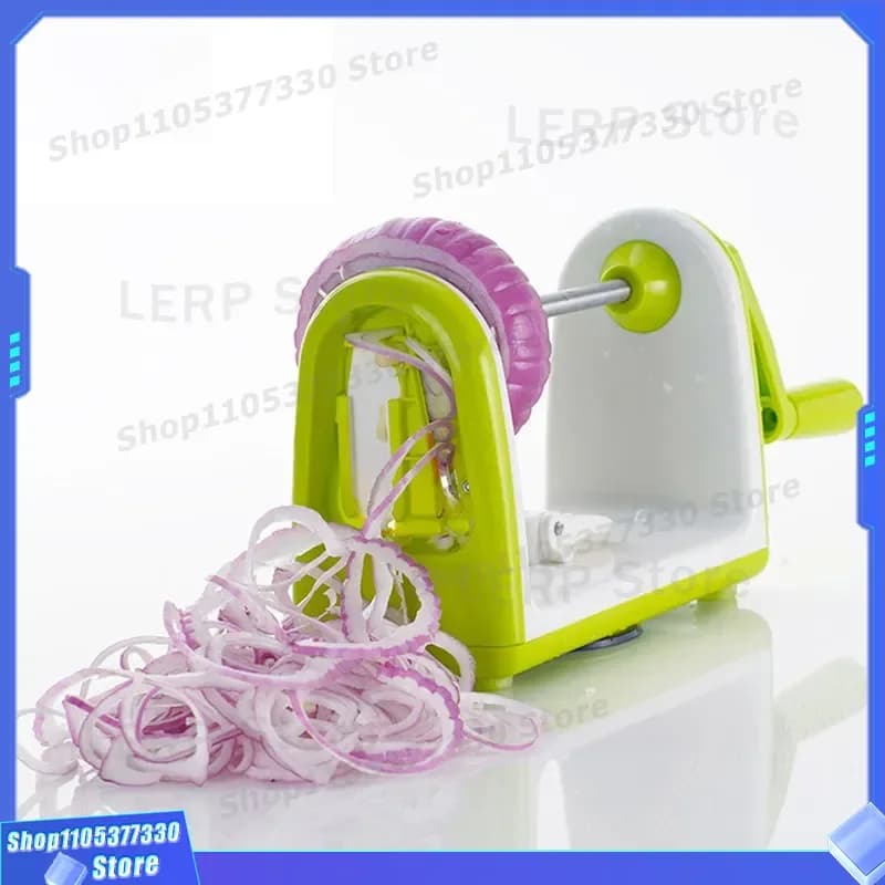 Manual Spiral Potato Slicer Hand Crank Vegetable Cutter Multifunctional Kitchen Gadget Fancy Shredder for Home Cooking Use