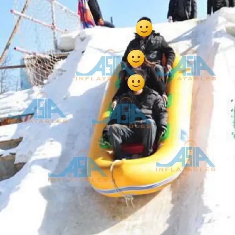 Inflatable Snow Sled Tube for Winter Towable Snow Tubing and Sledding