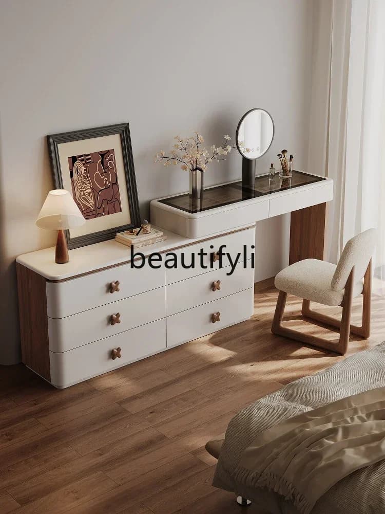 54Light luxury dresser, simple small apartment dresser, chest cabinet integrated retractable bedside lockerSSS