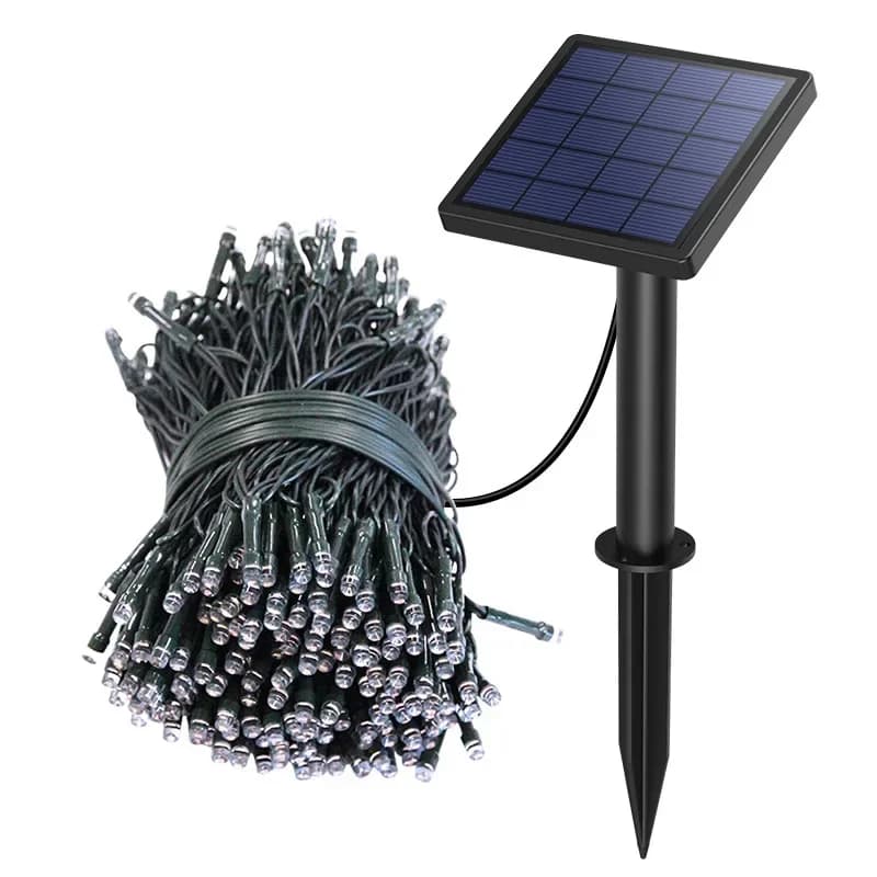 Solar light string Festive birthday atmosphere decoration Outdoor courtyard Balcony Waterproof LED Gypsy lights