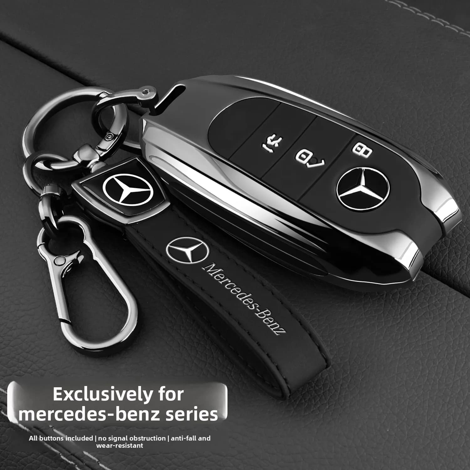 FOR New Mercedes-Benz E300L Key Cover for GLC300L, C260L, C200L, S400, E350eL Car Clip Shell