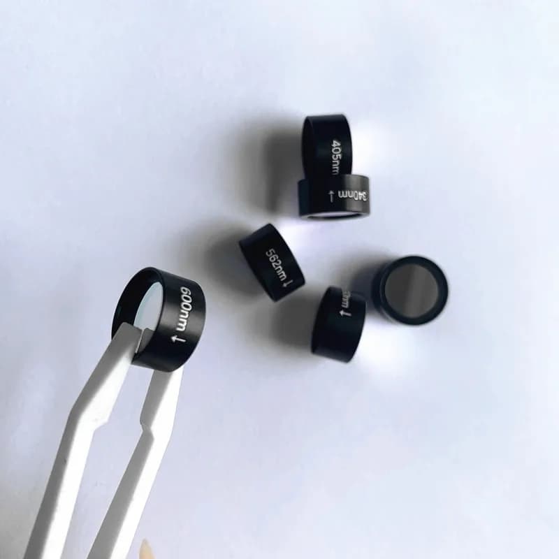 1PCS 10/15mm Lenses Coated Narrowband Filter for Analyzers 340nm–700nm Lens