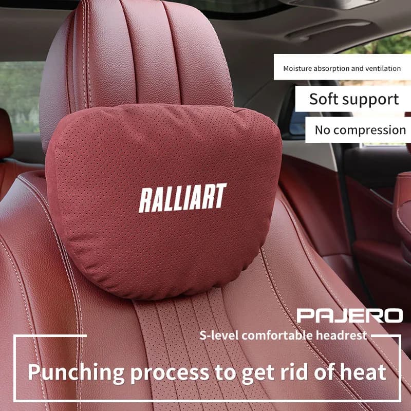 Car 5-Color Headrest Waist Rest For Mitsubishi Ralliart Pajero Auto Headrest Neck Support Seat Lumbar Cushion Soft Neck Pillow