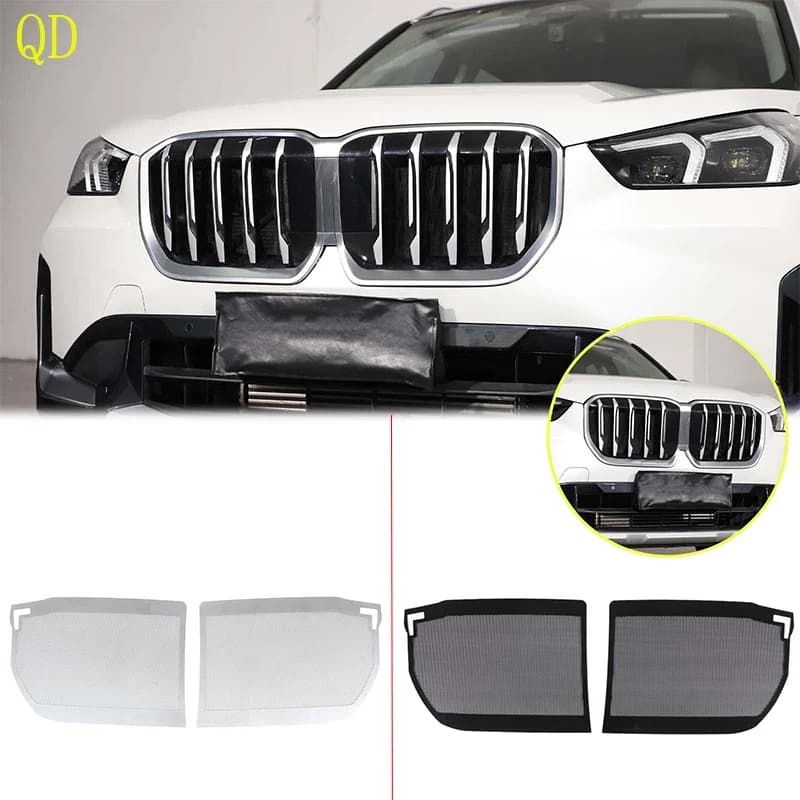 For BMW X1 iX1 U10 U11 2023-2025  Stainless Steel Black Car Front Grille Anti-Insect Net Decoration Car Exterior  Accessories