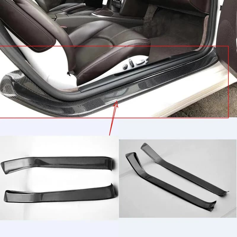 For Porsche 997 Carrera Carbon Fiber Door Sill Panel Kick Plate Carbon Fiber