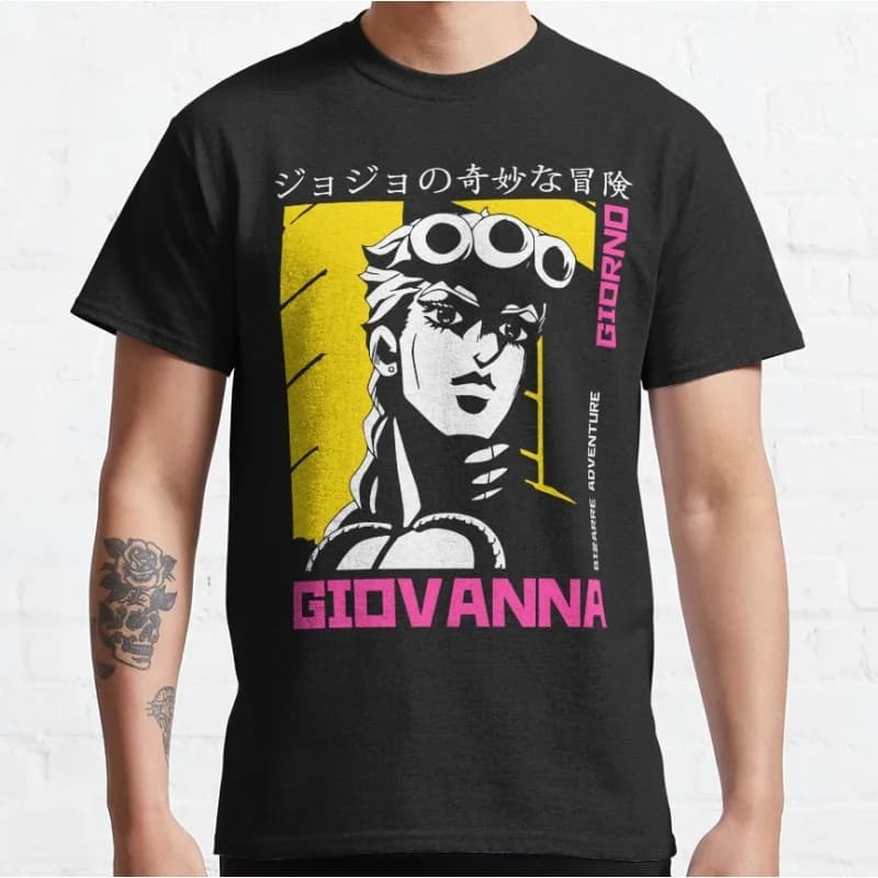 0215 JoJo's Bizarre Adventure Anime Gift t shirt Manga  the strongest stand user Graphic Clothes Y2K clothing All size Tops