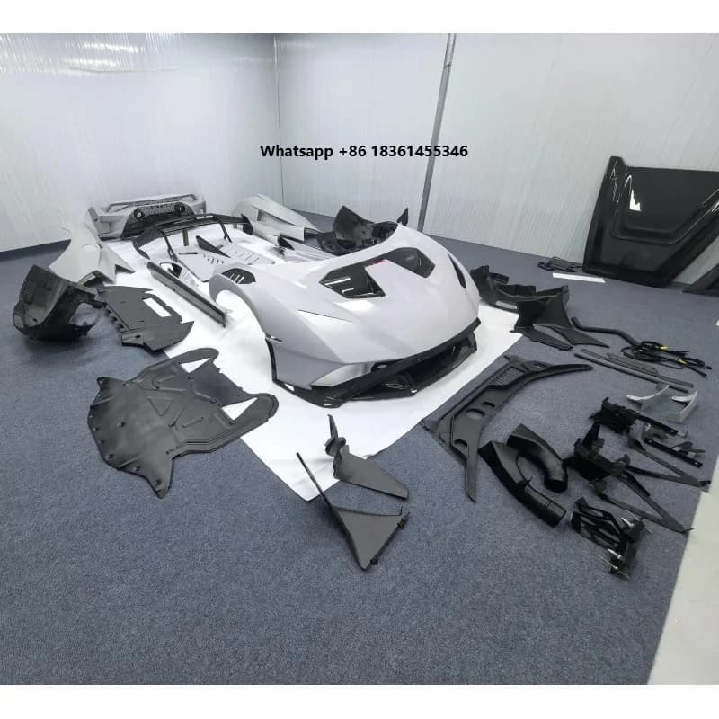 For  Accessories Dry Carbon EVO Upgrade STO Body Kit Full Set Front Lip Bumper Hood Wing High Quality Premium Car