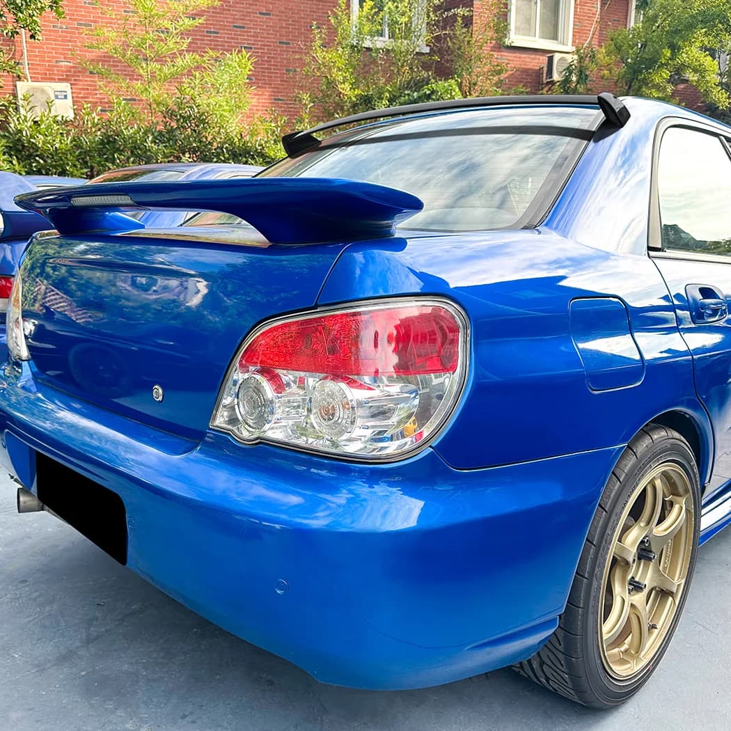 For Subaru Impreza WRX STI 2002-2007 High Quality ABS Car Rear Roof Wing Spoiler Carbon Fiber Look Car Styling Accessories Part