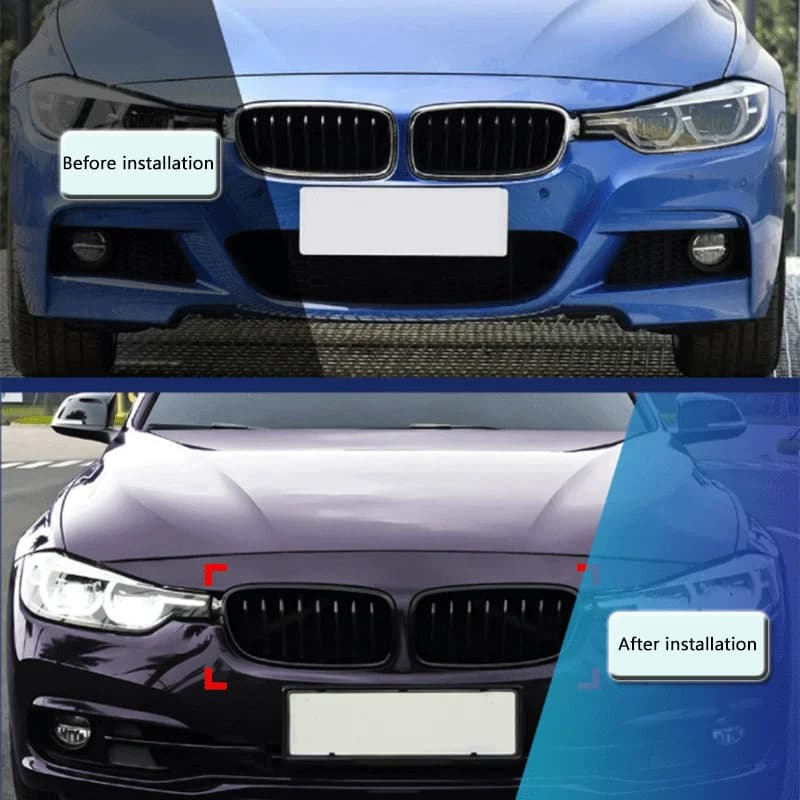 High Quality Single Line Double Line LED Illuminated Grille Modification Parts For BMW 3 Series F30 F31 F35 2013-2018