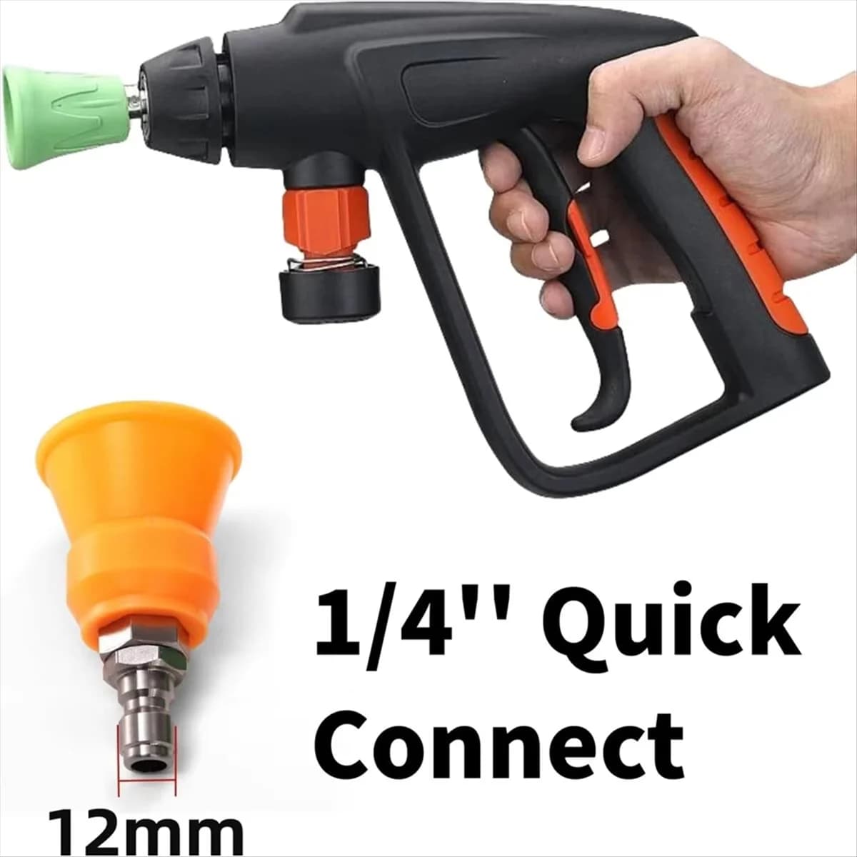 SSR 4pcs Car Washer Sector Spraying Nozzle Tips with Soft Rubber Sleeve High Pressure Wash Nozzles