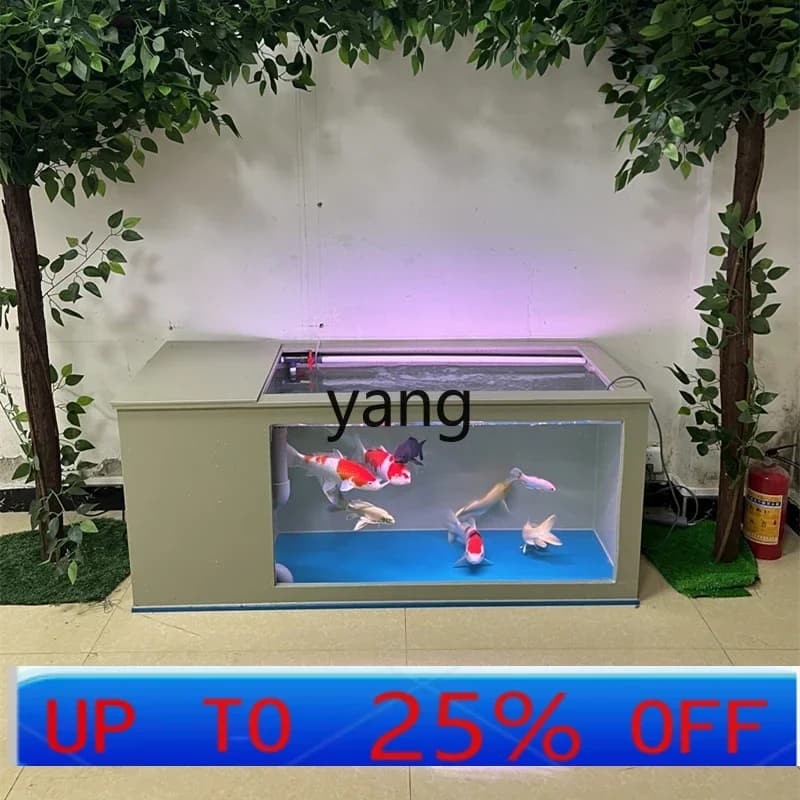 LH ultra-white glass ornamental fish tank water circulation system filter box PP plastic large thickened fish tank