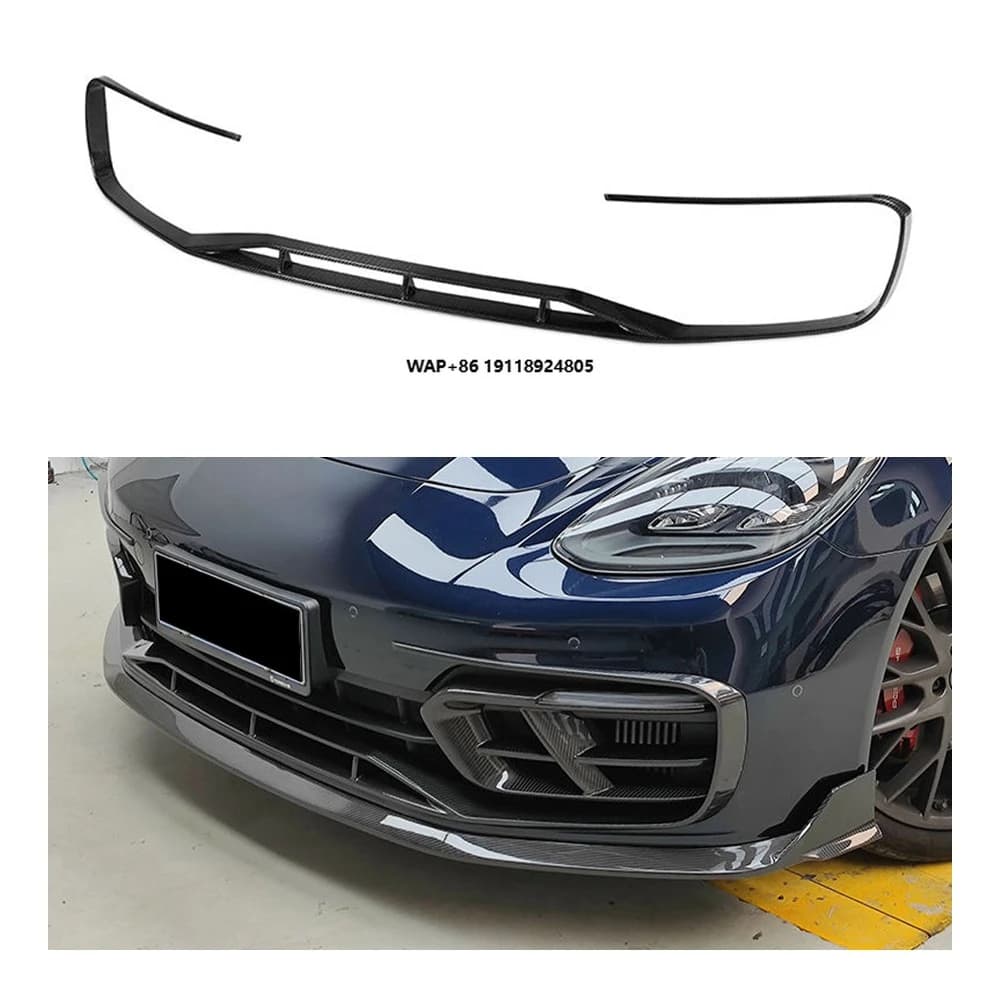 High Quality True Dry Carbon Fiber Car Spoiler Front Bumper Body Kits Trim 2021-2023 for-Porsche Panamera 971.2 GTS Fender Flare