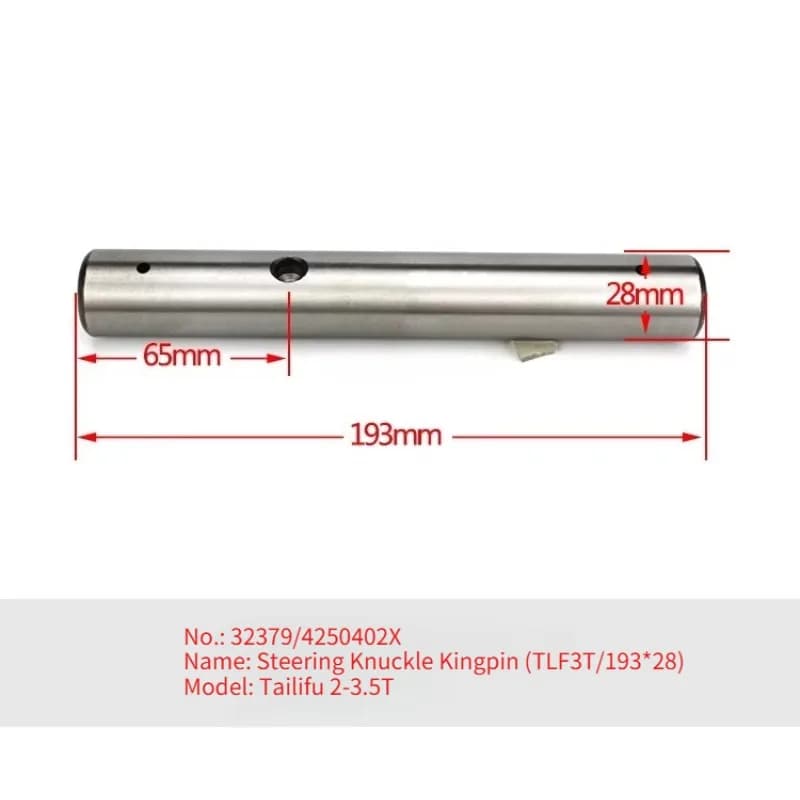 1set ZXXLB-TLF#2-3.5T For Tailifu 2-3.5T King Pin Repair Kit Forklift Steering Knuckle Rod