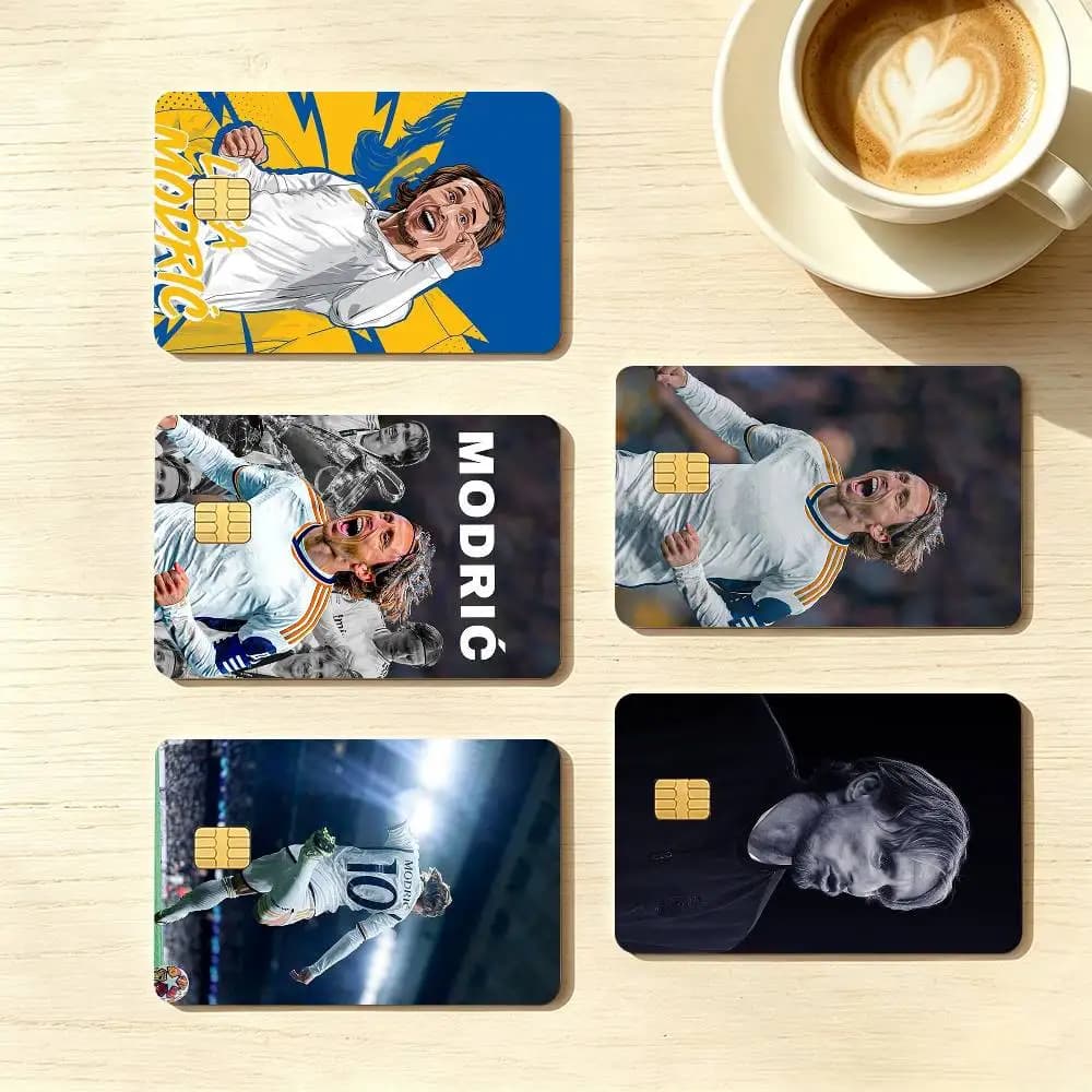 football legend Modric  Credit Card HD Stickers Small Chip Waterproof Sticker Game Card Decal Gift