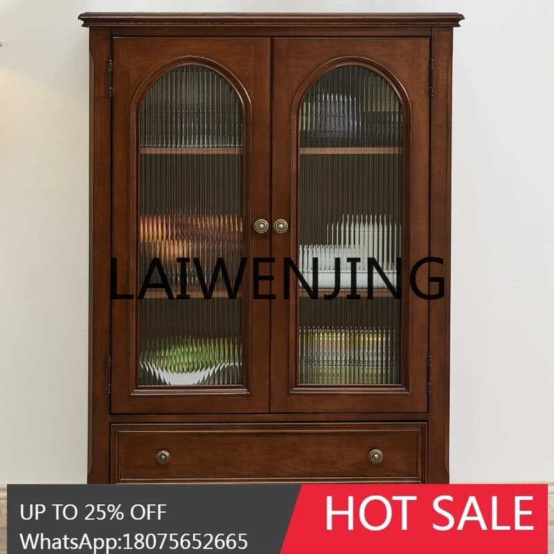 Rwju American Wine Cabinet TV Storage Bucket Cabinet Small Vertical Cabinet Bookcase against the Wall
