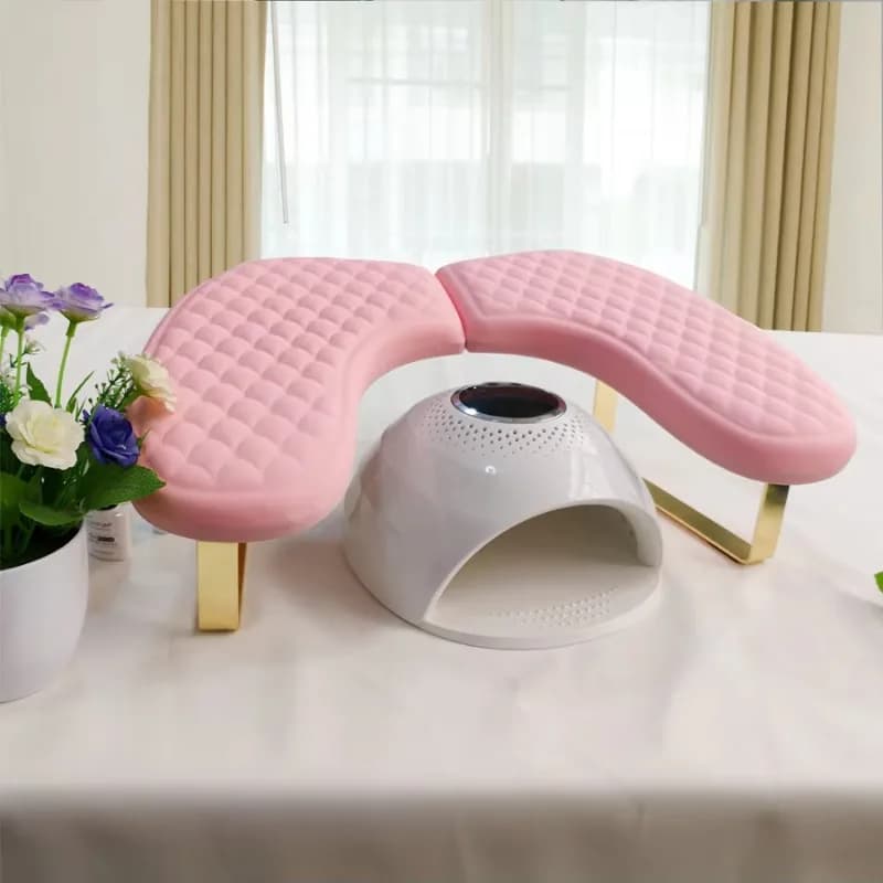 2024 New U-shaped Nails Leather Cushion Pillow Russian Arm Rest Stand Hand Desk Support for Nail Salon