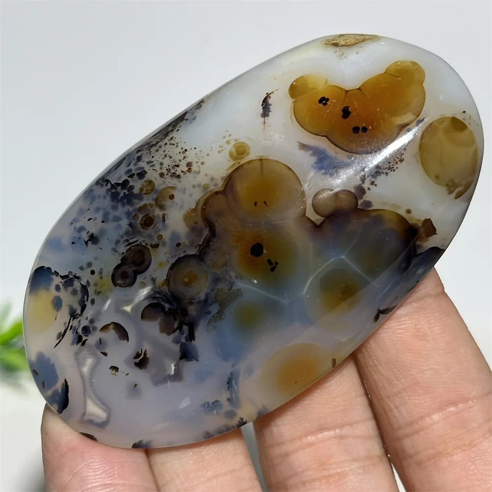 Crystal Natural Agate Branch Palm Stone Quartz Gemstone Healing Reiki Rainbow Witchcraft  Home Decoration Energy