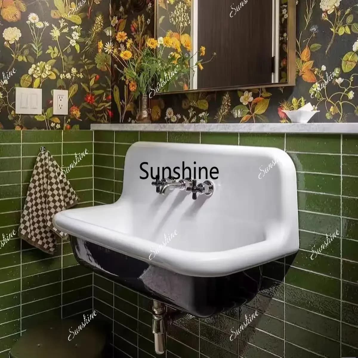 YCast iron large size washbasin retro simple modern compact body large capacity
