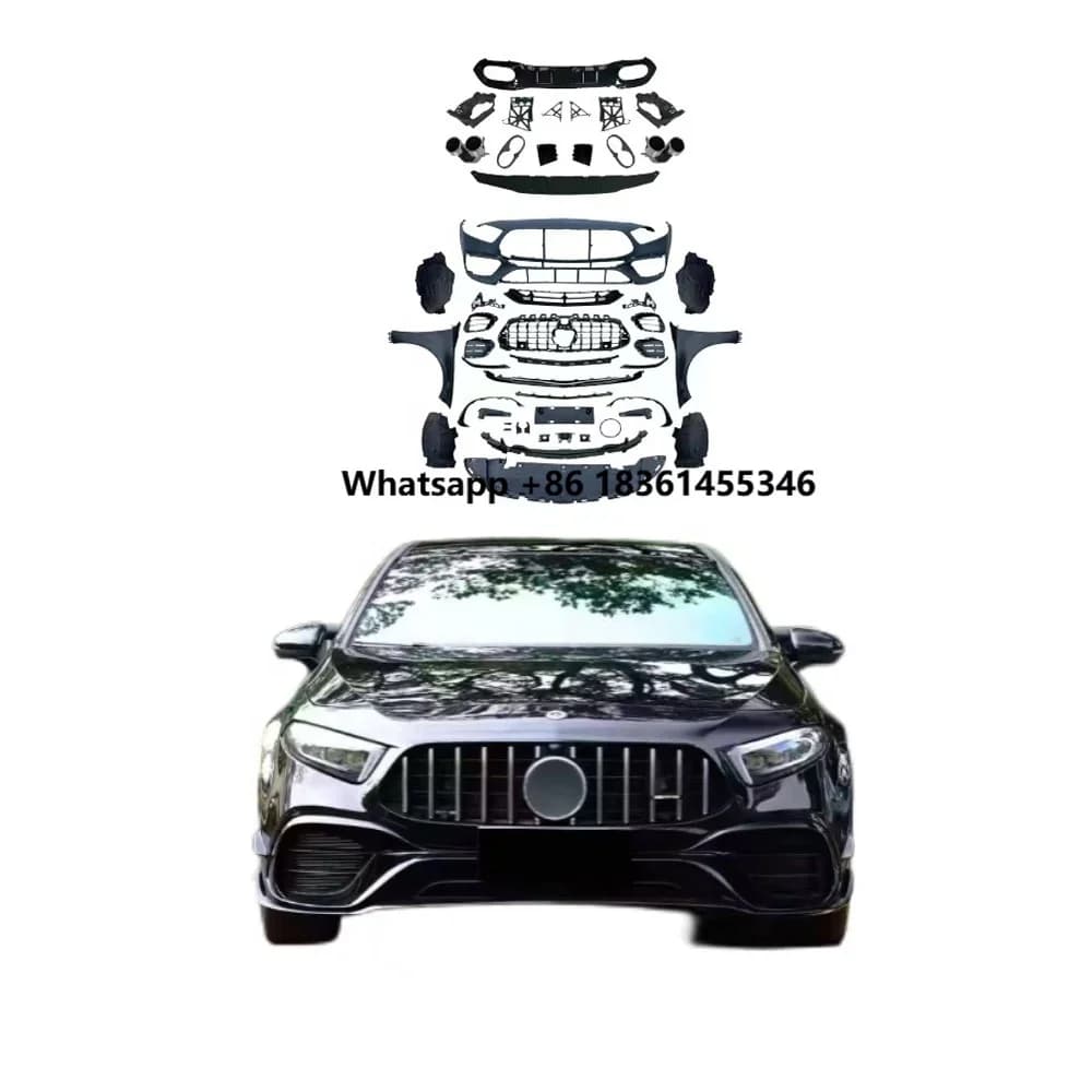 For a Class W177 Hatchback Sport or Normal Upgrade A45s  Wide Body Kit Front and Rear Bumper High Quality Body Kit