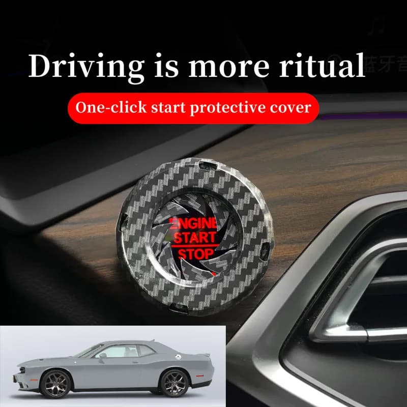 FOR DODGE Car one-button start decorative ring knob-type decorative cover ignition device switch hidden protective cover