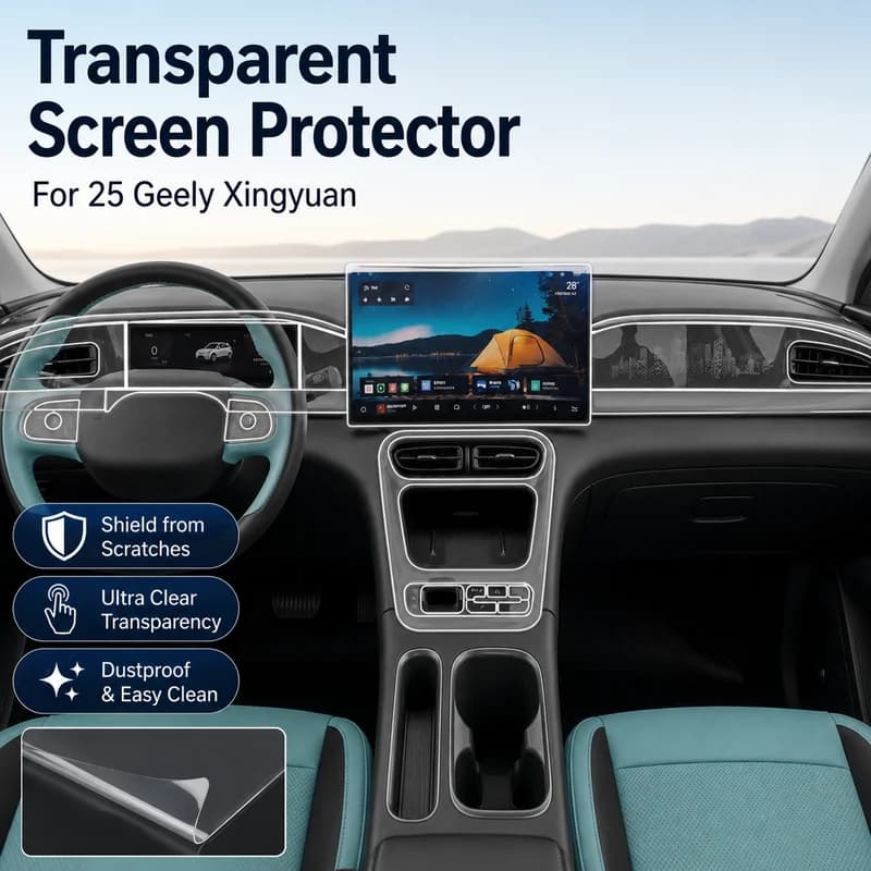 For 25 Models Geely Xingyuan Center Console Gear Shift Interior Sticker Custom Transparent Screen Protector Film