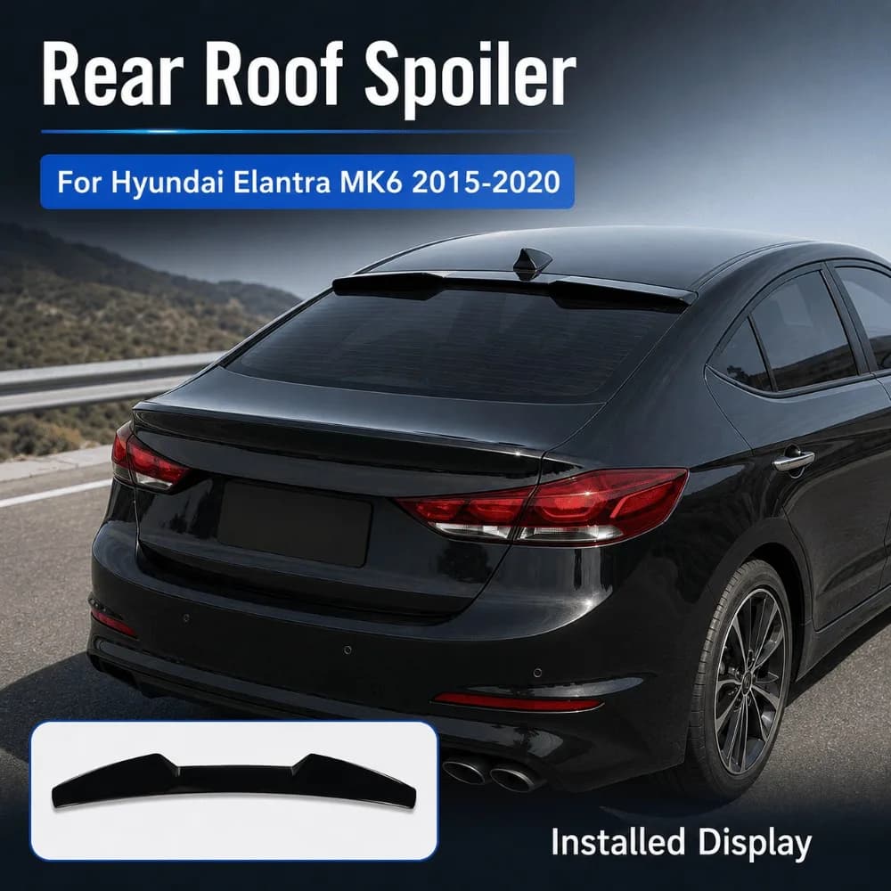 Rear Roof Spoiler For Hyundai Elantra MK6 2015-2020 Top Wing Air Deflector Exterior Styling Auto Accessories Rear Wing Body Trim