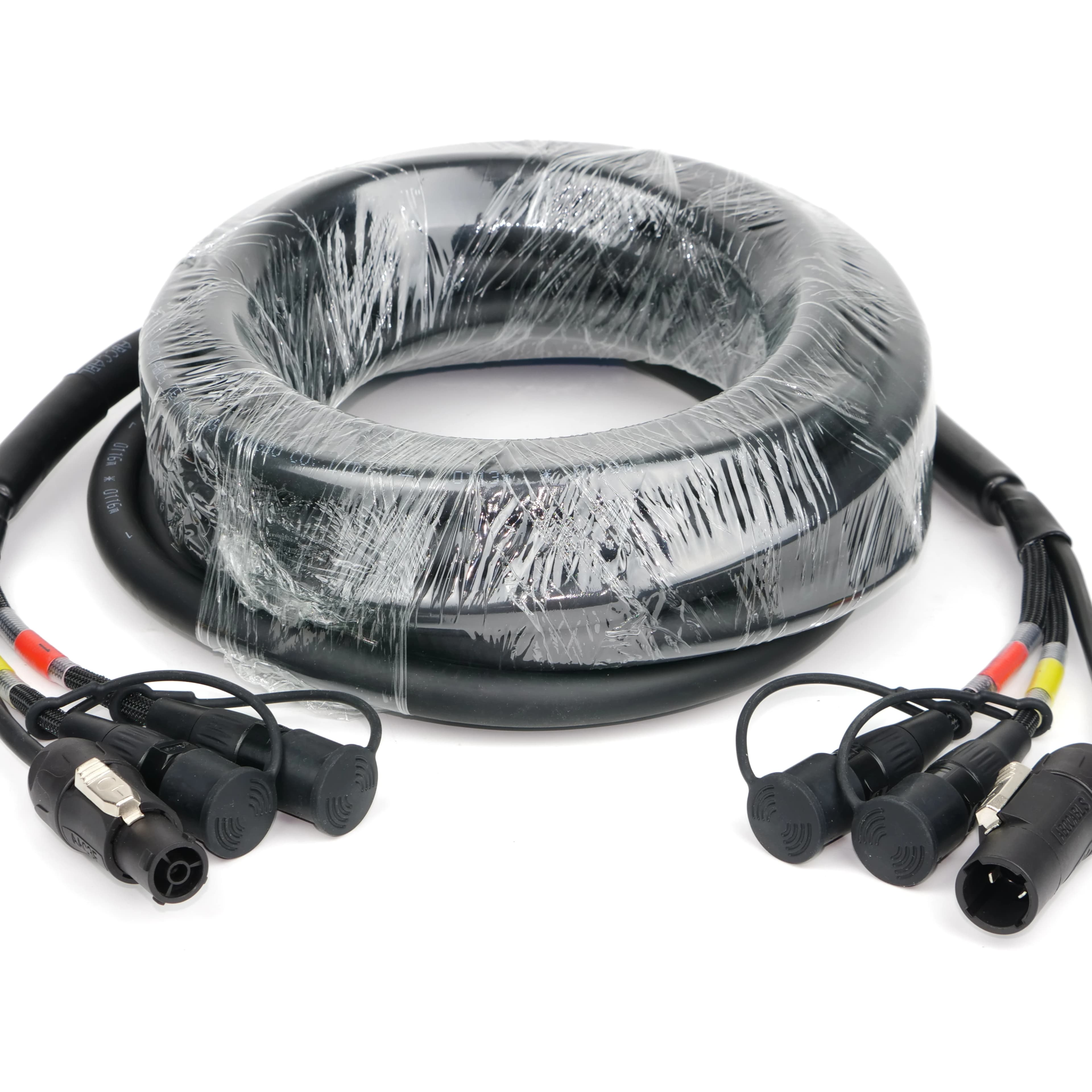 1 Channel 3*2.5MM Power +2Channel Double Shielded Network Hybrid True1 2 Ethercon 2 RJ45 Combo Flexible Fleame Retardant Cable